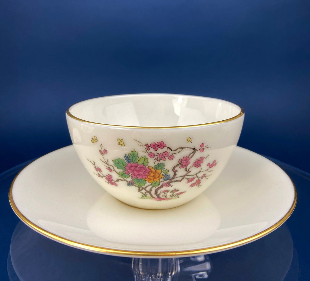 Tea Coffee Serving Set by Noritake, Elvira. 4 Porcelain Cups & Saucers, 4 Square Dessert Salad Plates. Hosting Essentials. Dining Room Decor